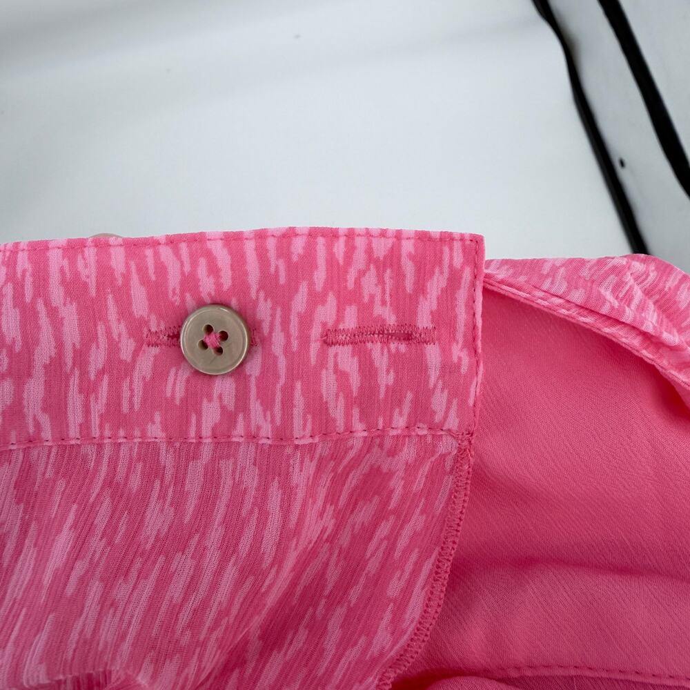 Aerie Pink Chiffon Wrap Mini Skirt Flowy Tiered New Womens Medium - Picture 7 of 11